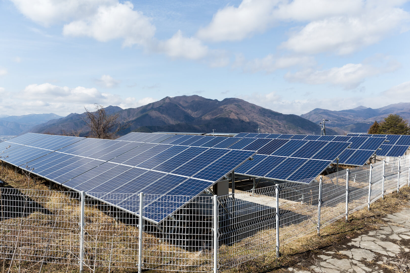 Solar Panels and mountains