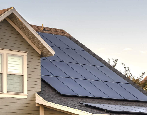 solar pic Home with Solar Panels grid tied system
