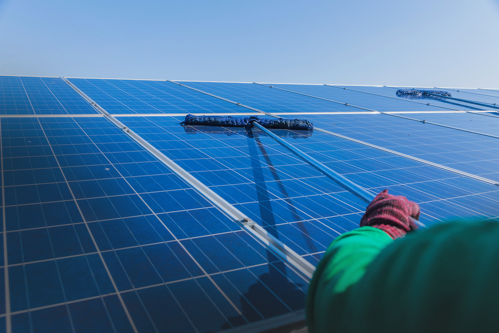 Solar system maintenance only requires cleaning panels