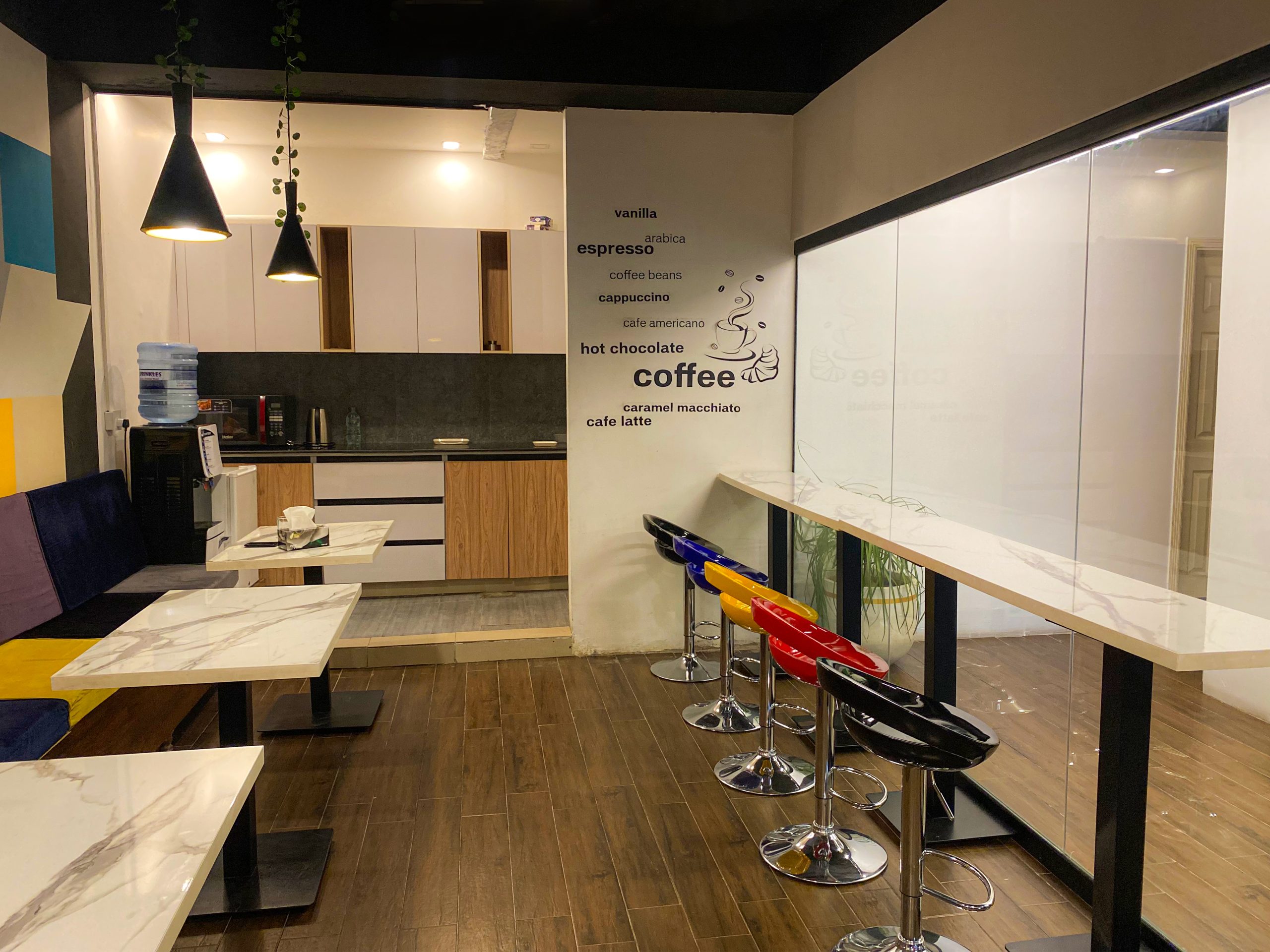 Sympl Energy Lahore office boasts a vibrant and modern cafeteria